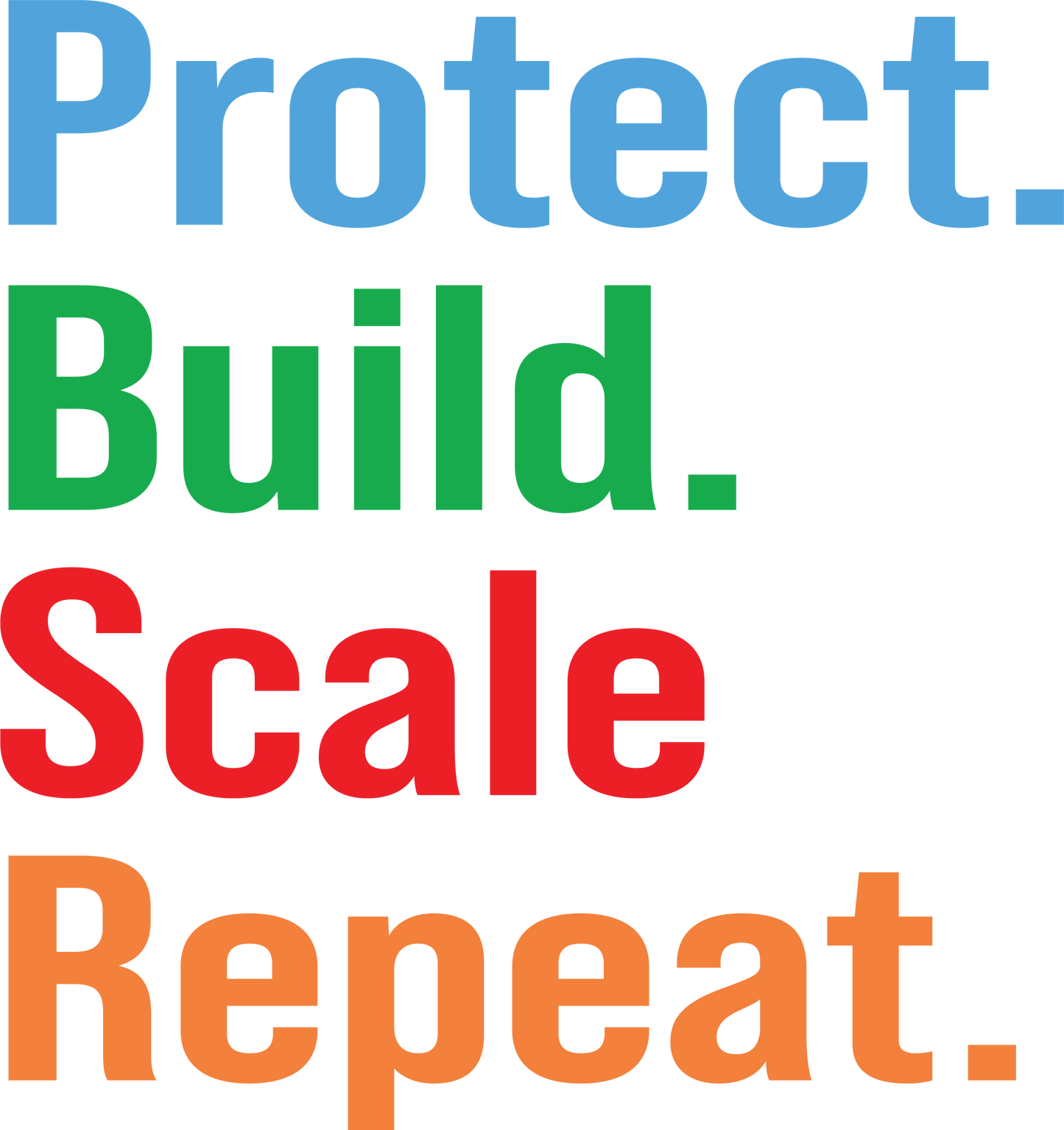 Protect. Build. Scale. Repeat. | The Wealth Academy™ Generational Wealth T-Shirt