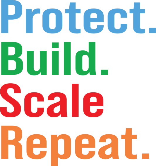 Protect. Build. Scale. Repeat. | The Wealth Academy™ Generational Wealth T-Shirt